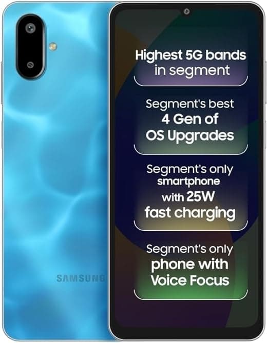 SAMSUNG Galaxy F06 5G (Bahama Blue, 128 GB) (6 GB RAM)| Dimensity 6300 Processor| 50MP Dual Camera | 8MP Front Camera | 5000mAh Battery | 25W Fast Charging | 90Hz Display | Dual Sim on Amazon.ae - Price Tracker