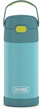 THERMOS FUNTAINER Water Bottle with Straw - 12 Ounce, Blue/Green - Kids Stainless Steel Vacuum Insulated Water Bottle with Lid - Best Deal Finder