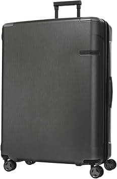 Samsonite Evoa Suitcase Cabin Size 81 cm / 30 inch, 4 Spinner Wheels, Polycarbonate, Brushed Black|Aero-Trac Wheels|TSA Lock|Divider Pad|Anti-Theft Zipper|Expandable - 10 Years International Warranty on Amazon.ae - Price Tracker