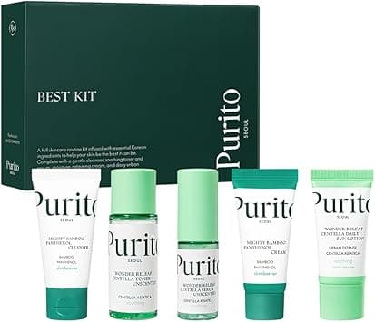 PURITO SEOUL Best Kit - Skincare Routine with Panthenol Cleanser & Cream, Unscented Centella Serum & Toner, For All Skin Types, Gift Set, For Face, Facial Serum, K-Beauty, 3.52 fl. oz. - Amazon.ae Price Tracker