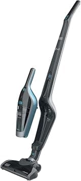 BLACK+DECKER Cordless Stick Vacuum Cleaner, 14.4V, 28.8Wh, 2Ah Lithium-Ion Battery, 2-in-1 Detachable Handheld, Self-Standing, 500ml Dustbowl, Optimal Filtration, Black - SVA420B-B5 - متتبع أسعار Amazon.sa