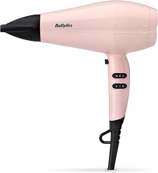 BaByliss Rose Blush 2200W Hair Dryer, Powerful drying, Ionic, lightweight hair dryer, Pink - Best Deal Finder