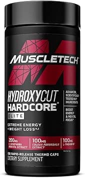 Hydroxycut Muscletech Hardcore Elite 100 Capsules على Amazon.ae - متتبع الأسعار