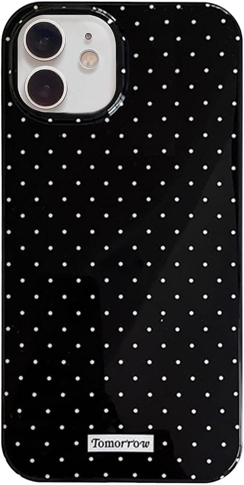 Mobile Phone Case for iPhone 11 Polka Dot Case, Cute Fashion Polka Dot Pattern Aesthetic Design Case for Women Girls, Soft TPU Cover Ultra Thin Silicone Shockproof Protective Case – Black على Amazon.ae - متتبع الأسعار