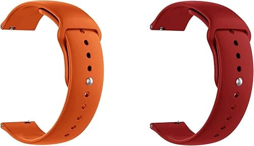Quick Release Watch Band Compatible With Armani Exchange Drexler Axt2000 Silicone Watch Strap with Button Lock, Pack of 2 (Orange and Red) on Amazon.ae - Price Tracker