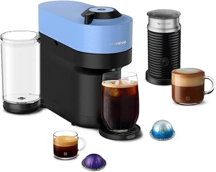 Nespresso Vertuo Pop+ Coffee and Espresso Machine by De'Longhi with Aeroccino Milk Frother, Pacific Blue on Amazon.ae - Price Tracker