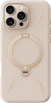 TORRAS 360° Spin Mag Stand for iPhone 16 Pro Max Case, Fit for Magsafe, Mil-STD Protective Hard PC Scratch-Resistant Ostand Case for iPhone 16 Pro Max Phone Case Desert Titanium, Dune Beige, 6.9 inch on Amazon.ae - Price Tracker