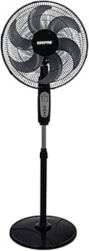 Geepas- 16" Stand Fan With Remote Control GF21112|3 Speed Control| 5 Leaf Blade Wide Oscillation, Adjustable Height on Amazon.ae - Price Tracker
