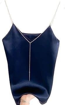 JESHK Black Tank Top Women Satin Women's Vest Soft Solid top Back Strap Blouse Loose Women's Cut Cool Breathable Off Shoulder (Color : Blue, Size : Medium) on Amazon.ae - Price Tracker