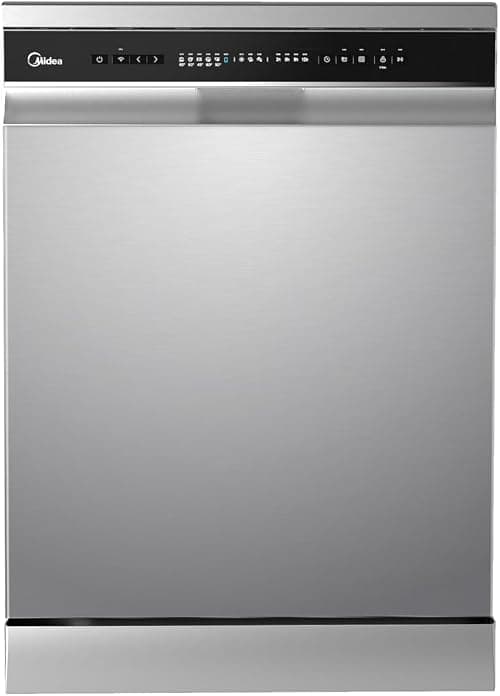 Midea Smart Freestanding Dishwasher, 14 Place Settings, 8 Programs, Wi-Fi, Delay Start & Half Load Function, Silent & High Energy Efficient, Rapid Wash, Child Lock, Self Cleaning Silver WQP14-W7633CS on Amazon.ae - Price Tracker