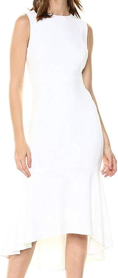 Calvin Klein Women's Sleeveless High Low Flounce Hem Dress Dress on Amazon.ae - Price Tracker