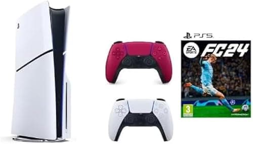 SIE Sony PlayStation 5 Slim Disc with Extra Dualsense Red Controller and FC24- International Version on Amazon - Best Deal Finder