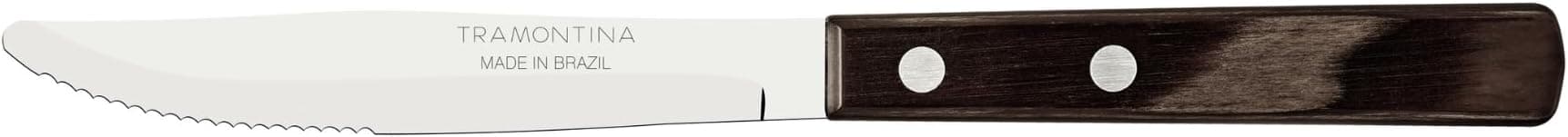 Tramontina Polywood 4 Inches Table Knife with Stainless Steel Blade and Brown Dishwasher Safe Treated Handle on Amazon.ae - Price Tracker