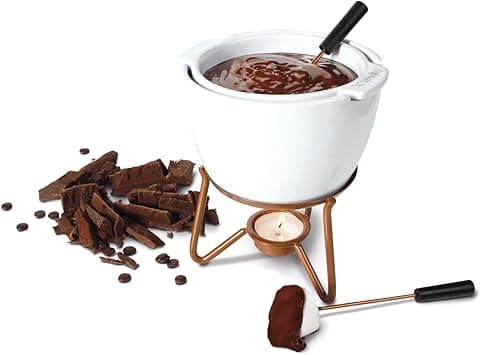 Boska Choco Marie Fondue - Fondue Pot Set Microwave and Dishwasher Safe Ceramic Hot Pot Chocolate Fountain Snack - Wedding Registry Items Small Kitchen Appliances on Amazon.ae - Price Tracker