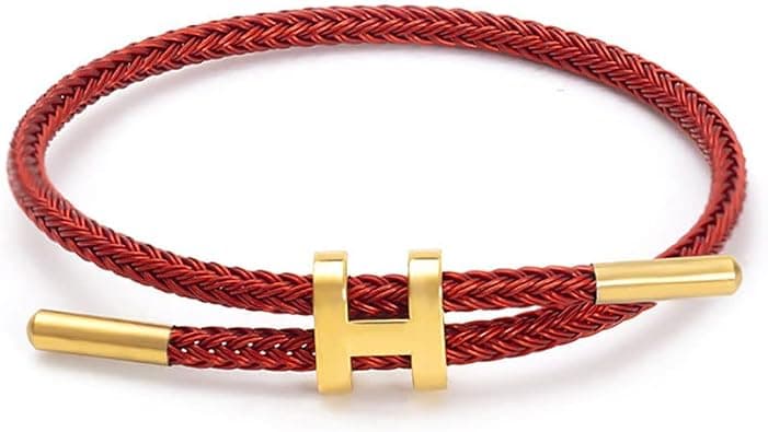 Bracelets Fashion for Women Girls Adjustable Bracelet, Gold-plated Buckle Design Titanium Steel Wire Rope Gift Jewelry, Adjustable, Titanium Steel - Best Deal Finder