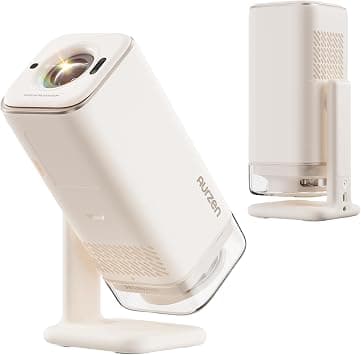 Aurzen BOOM Air Google TV Portable Projector with USB-C Powered, Off-White | Smart Projector with WiFi and Bluetooth, for Outdoor & Home Movie, 4K Supported, Real-Time Focus, Dolby Audio, Flexible Stand على Amazon.ae - متتبع الأسعار