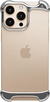 Arc Pulse Designed for iPhone 15 Pro Max Phone Case (2023), Minimalist Protective Shock Absorption Aerospace Grade Aluminum Shells + Elastomer Inlays Easy Fit 6.7 inch (Aluminum Mirror Polish Silver) على Amazon.ae - متتبع الأسعار