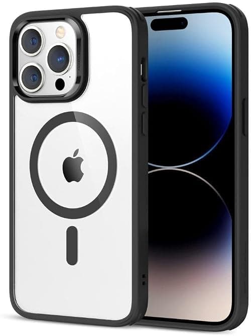 ESR for iPhone 14 Pro Max Case, MagSafe Phone Case Supports Magnetic Wireless Charging, Shockproof Military-Grade Protection, Scratch-Resistant, Classic Hybrid Cover for iPhone 14 Pro Max, Clear Black on Amazon.ae - Price Tracker