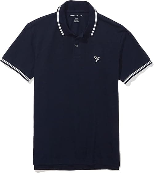 American Eagle Men's Slim Fit Pique Polo Shirt على Amazon.ae - متتبع الأسعار