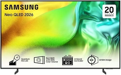 تلفزيون ذكي 4K نيو كيو ليد طراز QA65QN1EHAUXSA كوانتوم ميني ليد HDR 10بلس تقنية تسريع الحركة والصوت التكيفي تصميم فائق النحافة حقيقي كيو ليد مع حجم لون 100% من سامسونج، 65 بوصة، إصدار 2026 السعودية على أمازون - دليلك لأفضل العروض
