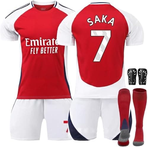 2024/25 Home ARS Football Jersey Kit– SAKA #7 Signed Edition–Soccer Uniform Set with Shorts,Socks & Knee Pads–Athletic Training Gift for Men,Youth & Boys(16–3XL) on Amazon.ae - Price Tracker