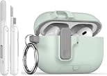 Modern Lock Case for Apple Airpods Pro 3 3th Generation (2025), Rugged Protection with Secure Lock for Airpods Pro 3 Cover, Phone Holder Function, Light Blue - Best Deal Finder
