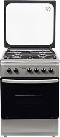 Super General 50 x 50 cm Freestanding Gas Cooker SGC5470MSFS, 4 Large Burners, Automatic Ignition, Euro Pool Burners, Gas Oven, Glass Top Lid, Large Oven Cavities,50 x 50 x 85cm (WxDxH), Silver - Amazon.ae Price Tracker