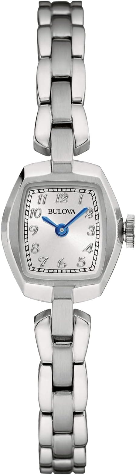 Bulova Ladies' Classic Dress Mini 2-Hand Quartz Watch, Stainless Steel, Arabic Markers على Amazon.ae - متتبع الأسعار