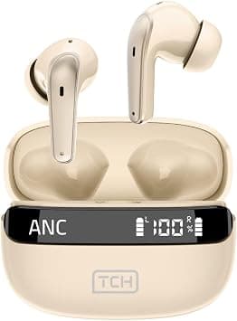 TCH Wireless Earbuds L10 ANC BEIGE Active Noise Cancellation,Powerful Bass, Bluetooth Calls, 4 Mics, IPX4 Water Resistant IPX4, 4h for Calls and 8h for Music Playback, Touch Controls for Andorid&IOS on Amazon.ae - Price Tracker