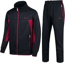 Men's Casual Athletic Tracksuit Long Sleeve Sweatsuit Set Full Zip Running Jacket and Pants 2 Piece Outfits - Best Deal Finder