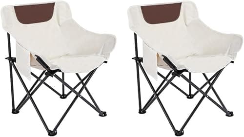 HALAYAYA Camping Folding Chair Portable Folding Beach Chair Multi-Purpose Lightweight Chair for Outdoor Travel Picnic Hiking With Carry Bag (M-white(2 Pcs.)) on Amazon.ae - Price Tracker