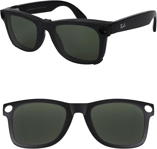 Polarized External Mount Clip-on Sunglasses for Ray-Ban Meta Wayfarer RW4008 & Gen 2 RW4012 Large 53-22 على Amazon.ae - متتبع الأسعار