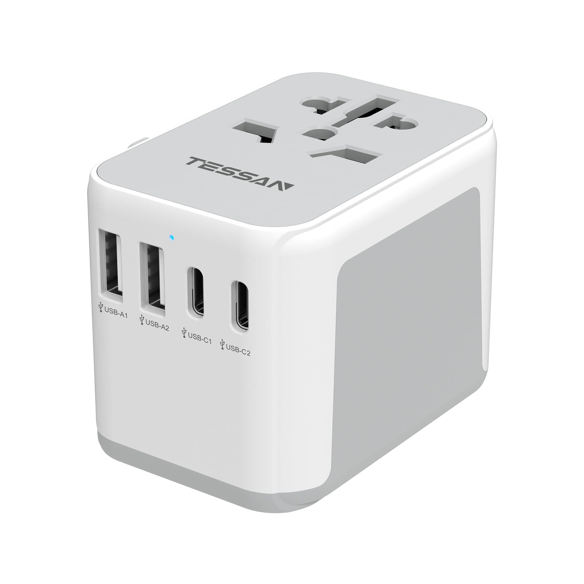 TESSAN Universal Travel Adapter Worldwide with 2 USB C and 2 USB A Ports, Universal Plug Adaptor UK to World, International Travel Adapter for Multi Countries EU, USA, UK, Australia, Thailand etc on Amazon.ae - Price Tracker