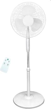 OYDAS Pedestal Fan 16" with Remote,Standing FaN,Floor FAn 3 Speeds,2 Modes,150° rotation Angle,7.5-hour timer,3 leaves Adjustable Height for Bedroom,Living Room, Office على Amazon.ae - متتبع الأسعار