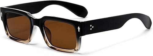 EYLRIM Square Frame Sunglasses for Women Men Trendy Chunky Rectangle Sun Glasses Black Shades UV400 Protection on Amazon - Best Deal Finder