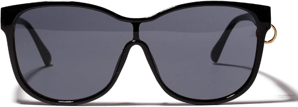 Temples Circled With Circle Shape Cat Accessory Sunglasses Personality Avant Piece Sheet Glasses Sunglasses for Women (Color : Gray) on Amazon.ae - Price Tracker