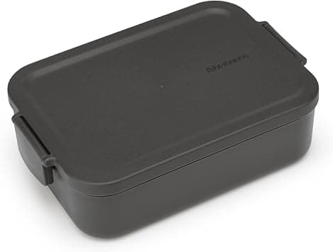 Brabantia - Make & Take Lunch Box - Medium volume (1.1L) - BPA-free - Lid with Clips - Suitable for Freezer - Dishwasher & Microwave Safe - Dark Grey - 20 x 13.5 x 5.5 cm on Amazon.ae - Price Tracker