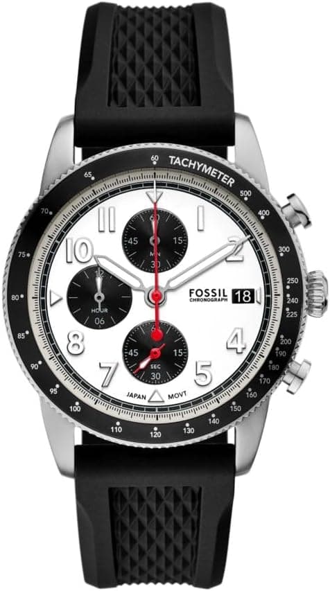 Fossil Men's Sport Tourer Chronograph Black Silicone Watch on Amazon.ae - Price Tracker