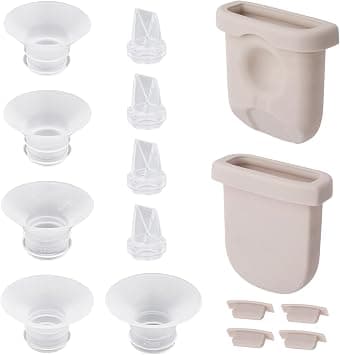 15pcs Replacement Parts Kit for Eufy Breast Pump, Includes 2 Silicone Diaphragms 4 Duckbill Valves 5 Flanges & 4 Sealing Plugs Compatible with Eufy S1 Pro/S1/E10/E20 Wearable Breast Pumps على Amazon.ae - متتبع الأسعار