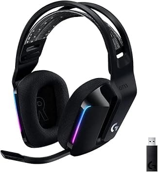 Logitech G Logitech G733 LIGHTSPEED Wireless Gaming Headset with suspension headband, LIGHTSYNC RGB, Blue VO!CE mic technology and PRO-G audio drivers - Black على Amazon.ae - متتبع الأسعار