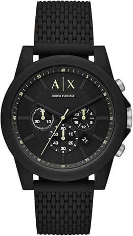 Armani Exchange Men's Analogue Quartz Watch with Silicone Strap AX1344 - دليلك لأفضل العروض