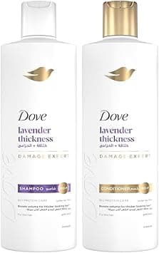 DOVE Shampoo, lavender thickness, boosts volume for thicker looking hair*, 400ml + DOVE Conditioner, lavender thickness, 350ml on Amazon.ae - Price Tracker