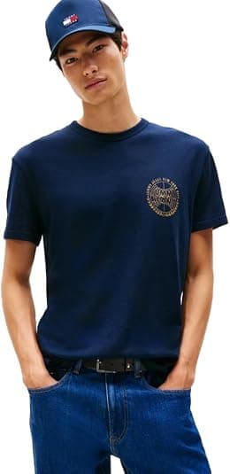 Tommy Jeans mens Short Sleeve Cotton T-shirts With Basketball Graphic Short Sleeve Cotton T-shirts With Basketball Graphic (pack of 1) - Best Deal Finder