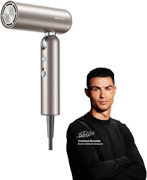 Dreame Pocket High Speed Hair Dryer, 3 Folding Shapes, 300g, 110,000 rpm Motor, 57°C Constant Temperature, 40 Seconds Drying, Gold, 2 Year Warranty - متتبع أسعار Amazon.sa