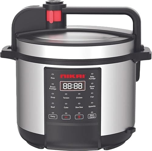 Nikai 11-in-1 Smart Multi-Cooker - 1000W, 6L Capacity, Electric Pressure Cooker, Slow Cooker, Rice Cooker, Sauté Pan, Yoghurt Maker, Steamer, Food Warmer, Stainless Steel - NEP682DX -2 Years Warranty on Amazon.ae - Price Tracker