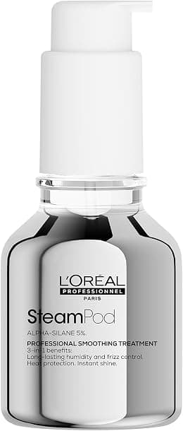 L’Oreal Professionnel, 3-In-1 Smoothing Treatment, Up to 72hr Frizz Control, Heat Protection, Shine, Steampod, For All Hair Types, 50ml - Best Deal Finder