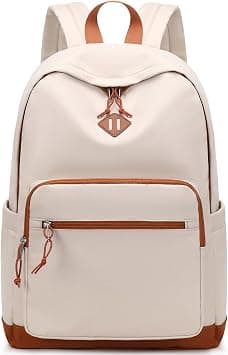 Mygreen Backpack Middle School Students Bookbag School Backpac for Teens Girls boy Women men - Beige Orange - Best Deal Finder