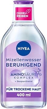 NIVEA Soothing Micellar Water, Micellar Cleansing Water for Sensitive Skin, Fragrance-Free Facial Toner with Dexpanthenol and Amino Acid Complex, Moisturising Facial Cleansing (400 ml) - Best Deal Finder