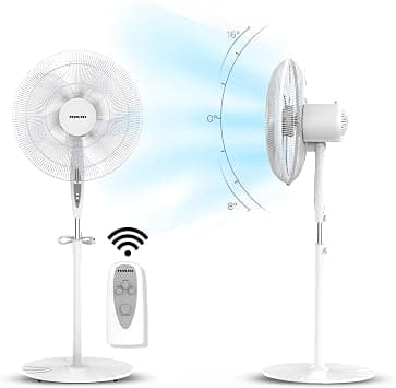 Nikai 16 Inch Pedestal Fan with Remote & Timer, 45 Watts, "T" Class Motor, High-Performance Copper Motor, 7.5 Hours Timer, Wide Oscillation, 3 Speeds, Energy-Efficient, For Home & Office-NPF1634RT on Amazon.ae - Price Tracker
