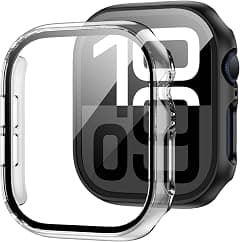 JZK Screen Protector for Apple Watch Series 11/10 42mm Case,Black+Clear - متتبع أسعار Amazon.ae